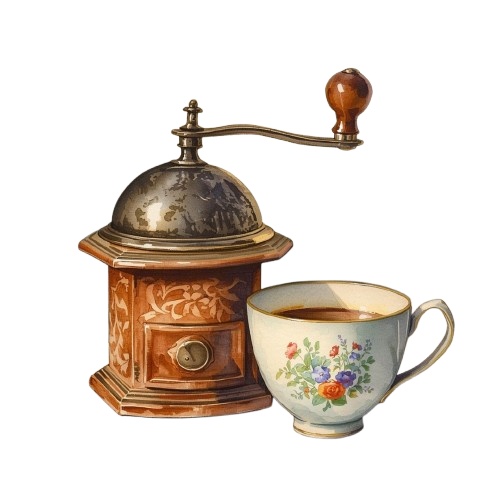 ヨーロッパ風キッチンの水彩クリップアートセット(全10点・PNG)