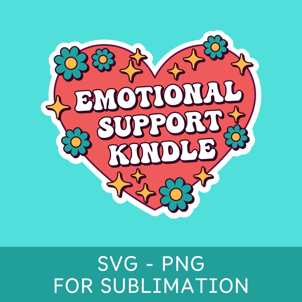Emotional Support Kindle SVG - PNG Design （感情サポートデザイン）