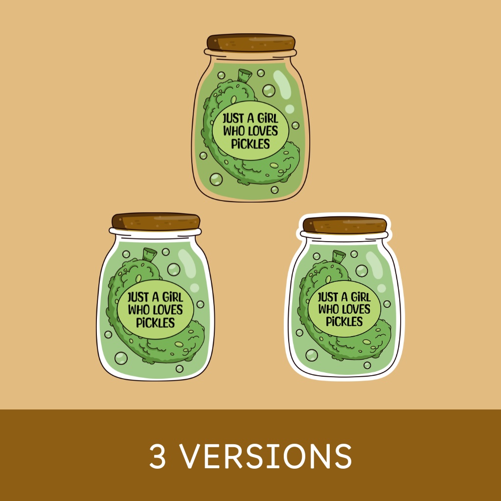 Just A Girl Who Loves Pickles, Pickles Lovers SVG - PNG (ピクルスラバーズデザイン)