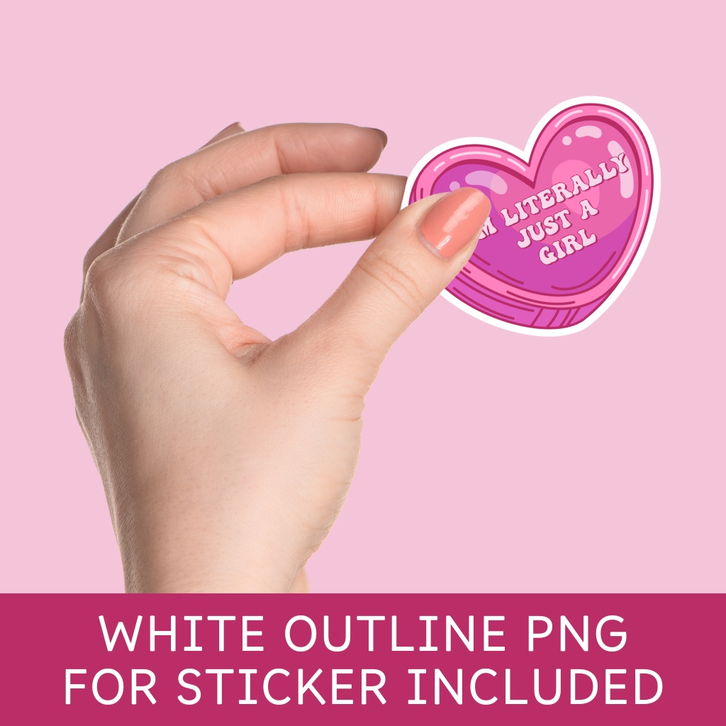 I’m Literally Just A Girl, Coquette SVG – PNG Design(コケットデザイン)