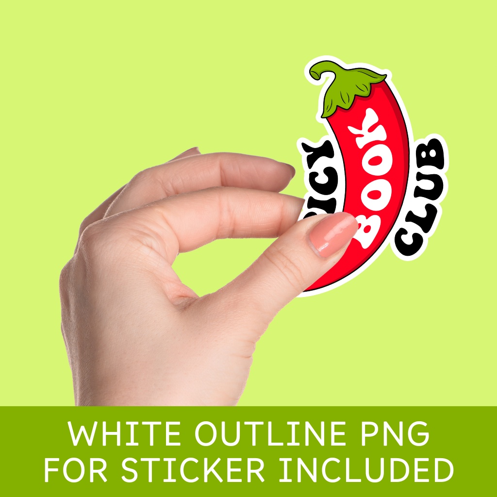 Spicy Book Club SVG - PNG, Book Lovers Design (ブックラバーズデザイン)