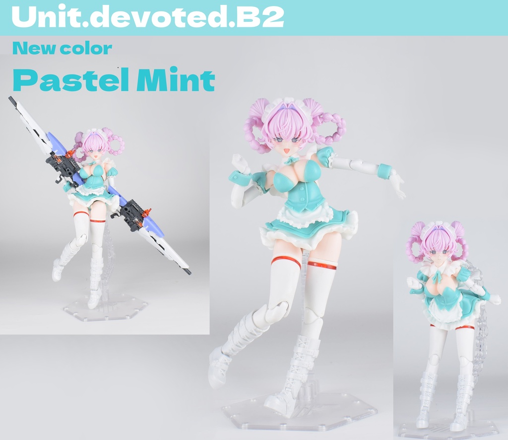 【Unit.devoted.B2】ブラックグレー/パステルミント ※26年10月9日(金)20:00~再販