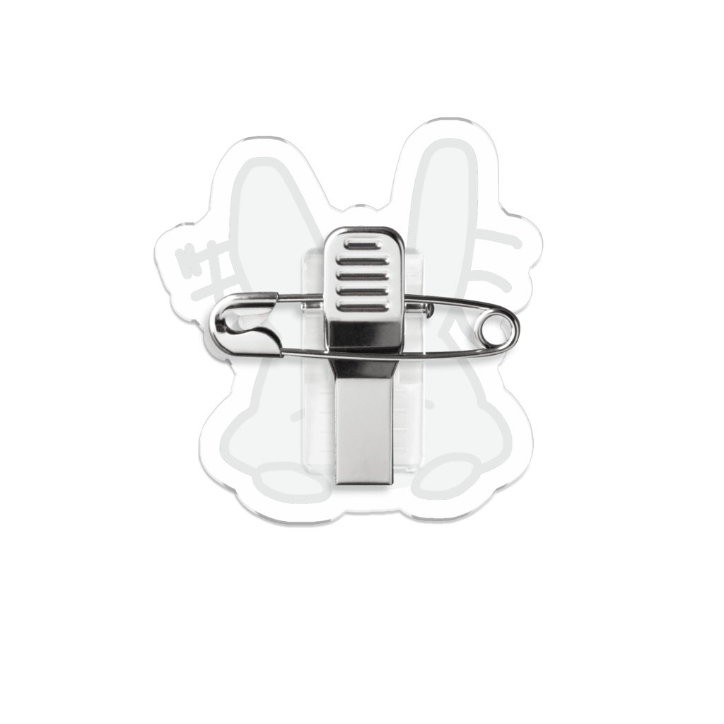 うさぎ-アクリルピンバッジ