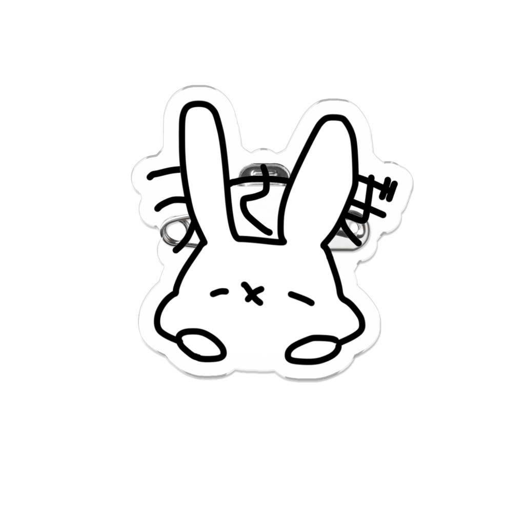 うさぎ-アクリルピンバッジ