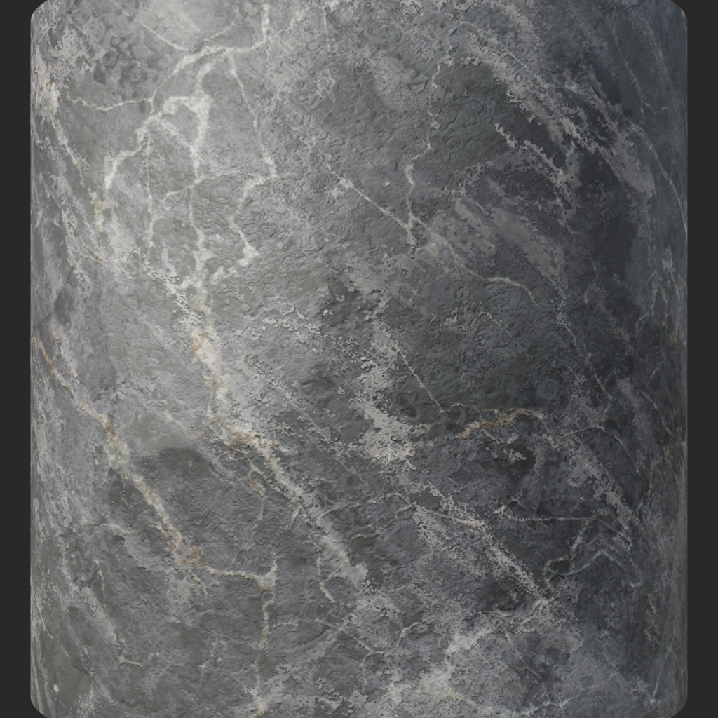 【無料テクスチャ有】灰色の岩肌マテリアル・Substance Designerプロジェクトファイル