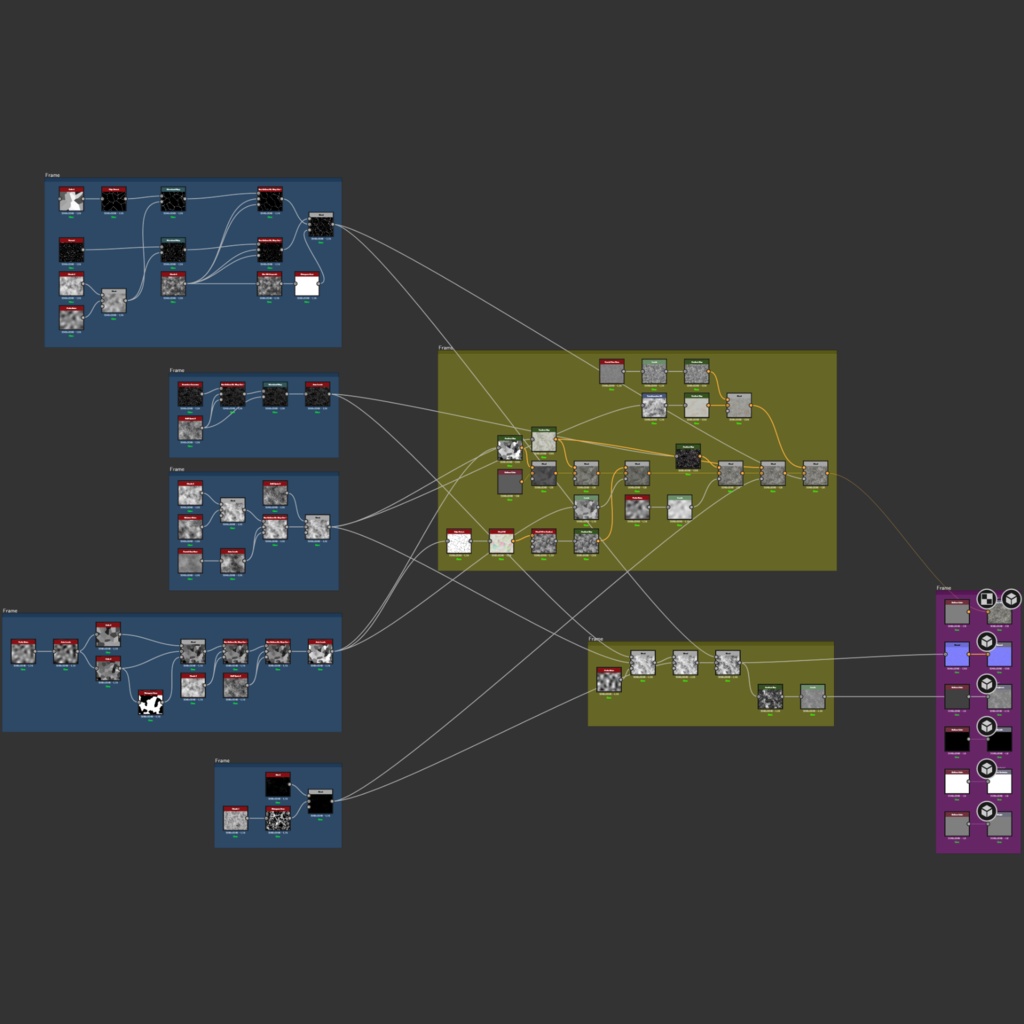 【無料テクスチャ有】灰色の岩肌マテリアル・Substance Designerプロジェクトファイル