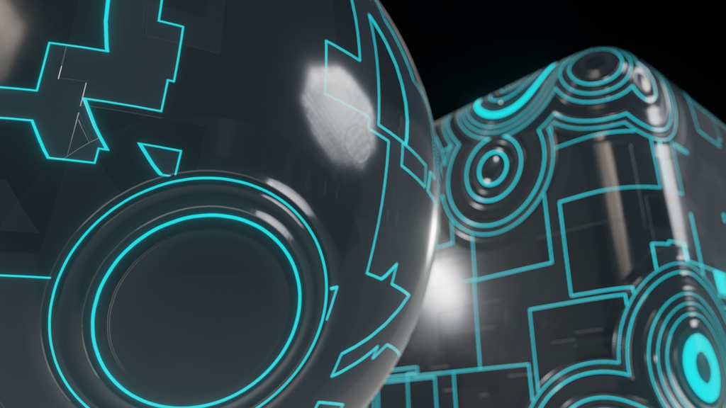 【無料blendファイル】Sci-fiマテリアルデモのプロジェクトファイル