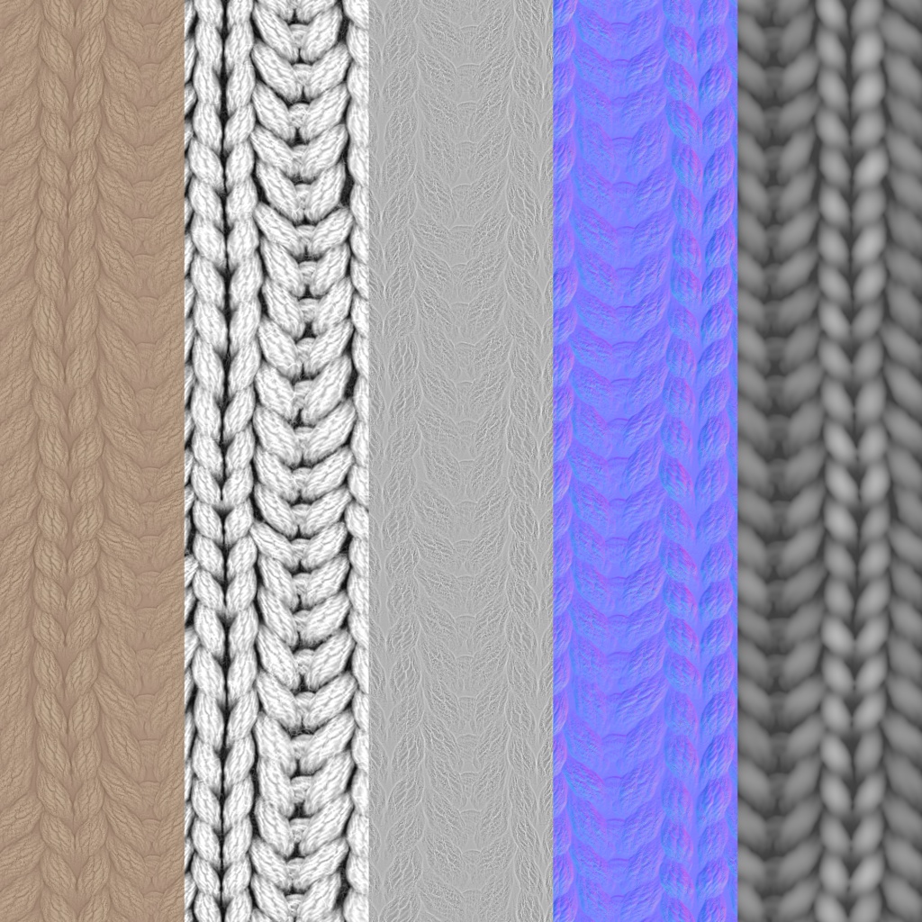 【無料】もこもこニットのマテリアル【SBSAR, SBS有】