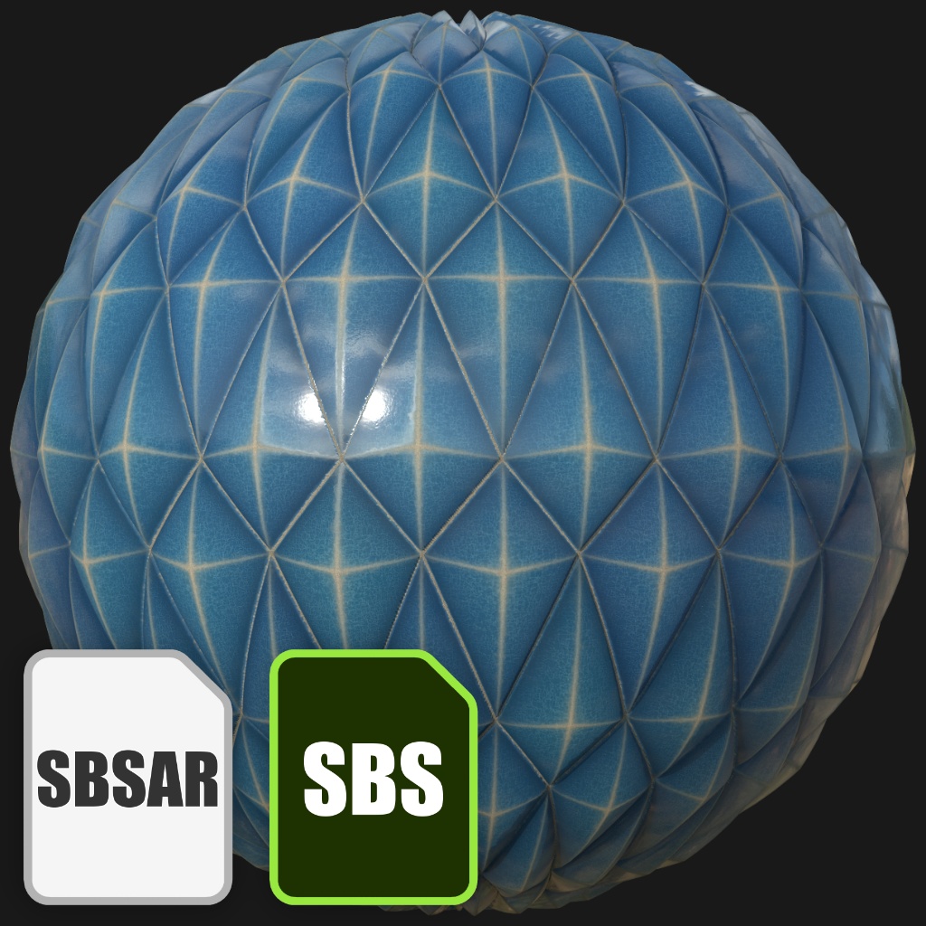 【無料】ダイヤモンドタイルのマテリアル【SBSAR, SBS有】