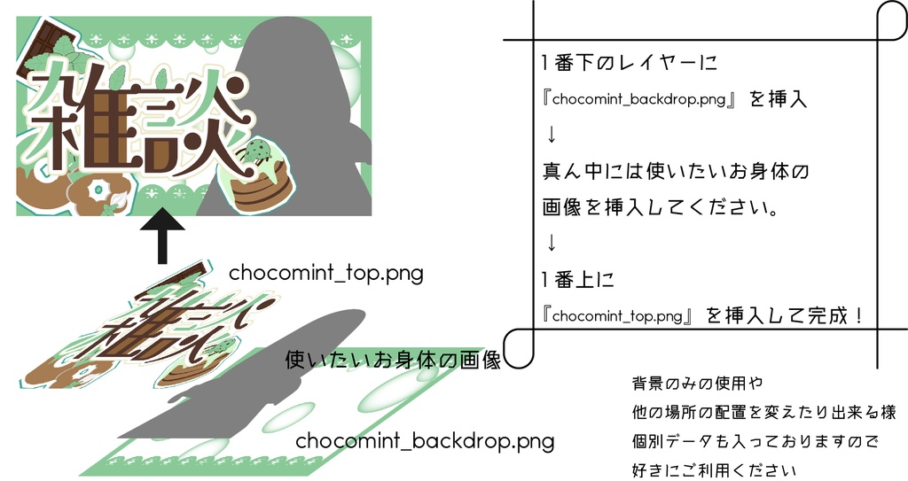 【素材】チョコミント🍃サムネイル素材