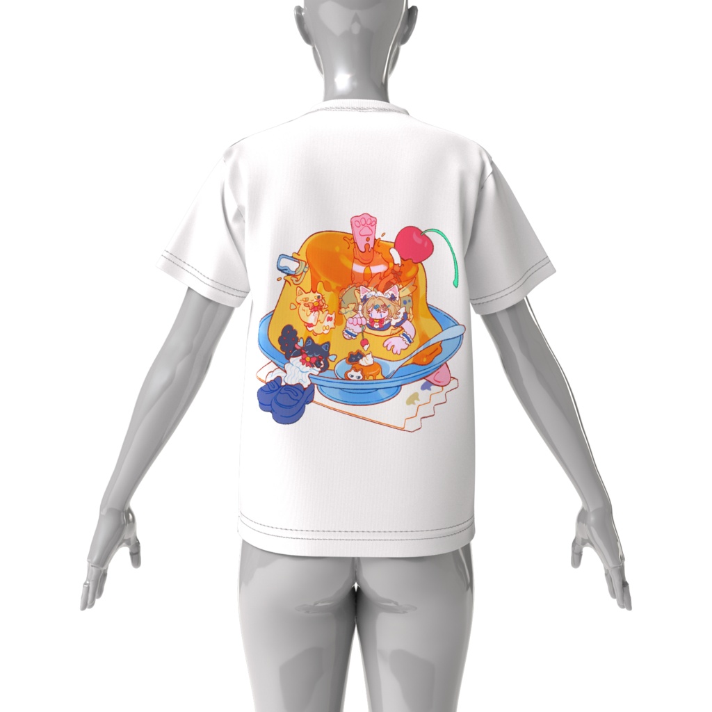 オリジナルBIGサイズTシャツ(プリンの中で泳ぎたい)