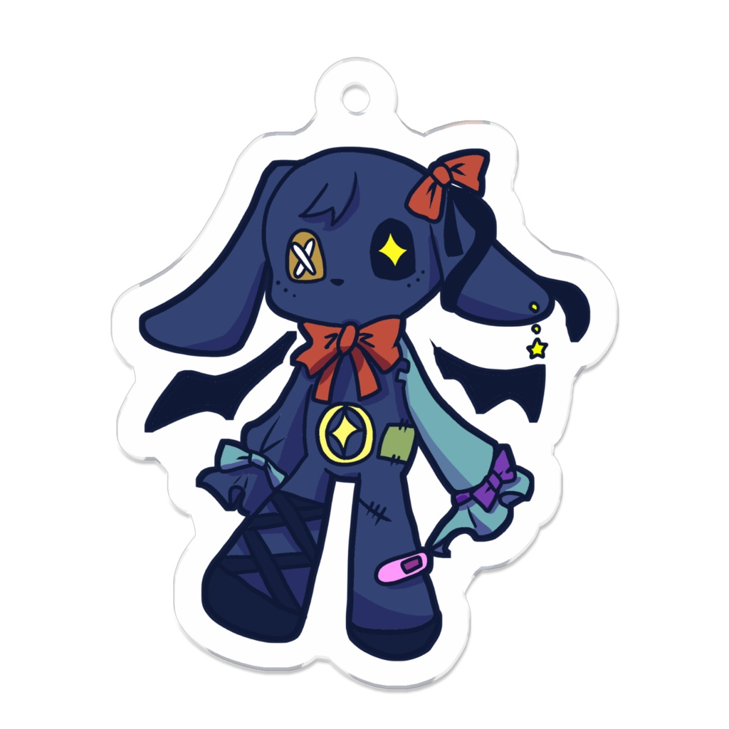 シルビア風 兎ぬいぐるみ 黒 アクキー サインなしver