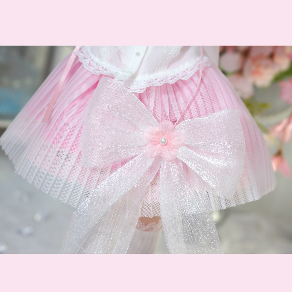 春のプリーツスカート(ピンク)