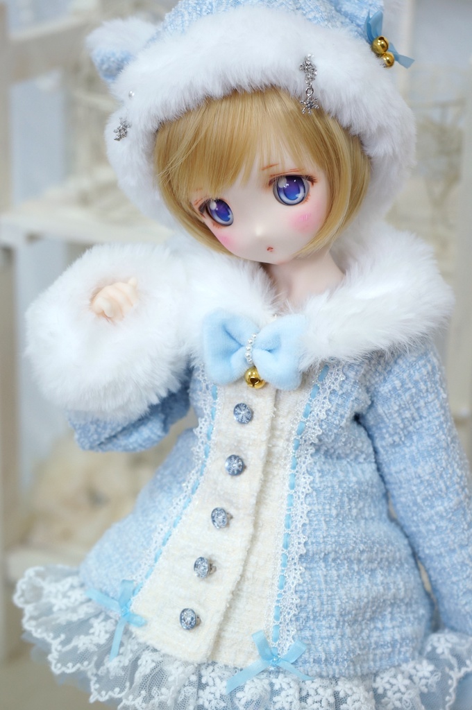 雪ねこドレス(MDDサイズ)