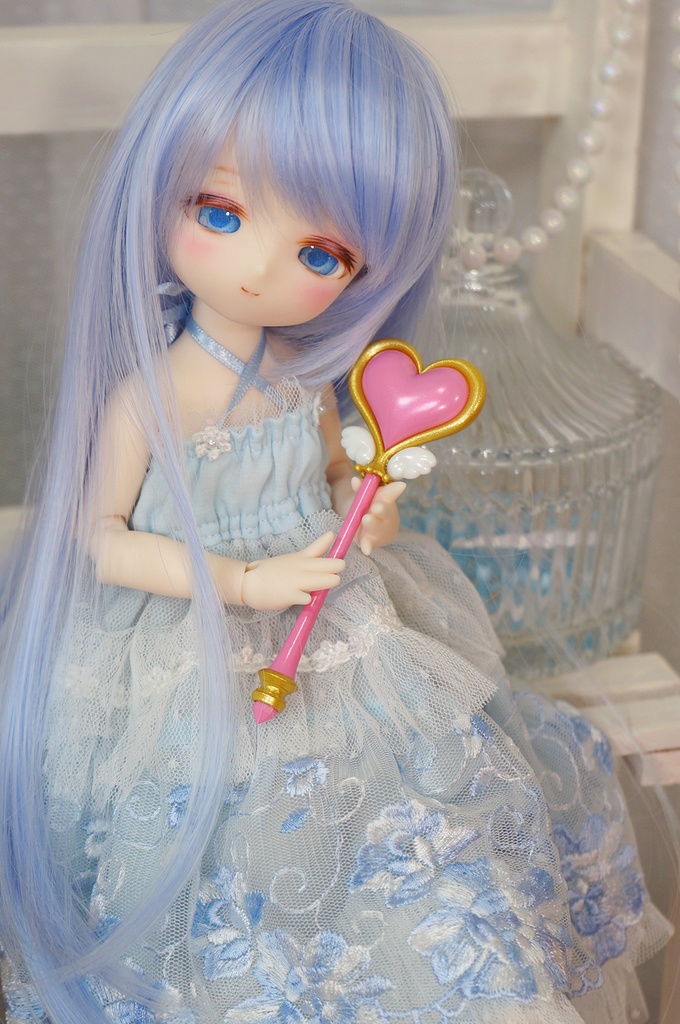 ハートと翼の杖(ドールサイズ)