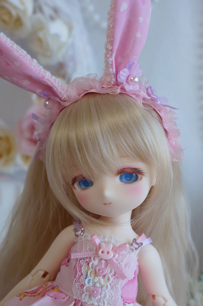 うさちゃんワンピセット(マカロン)【babykumako2.0サイズ】