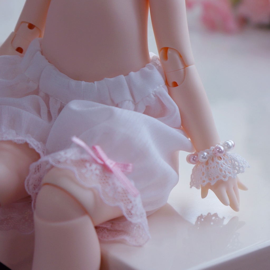 うさちゃんワンピセット(いちご)【babykumako2.0サイズ】