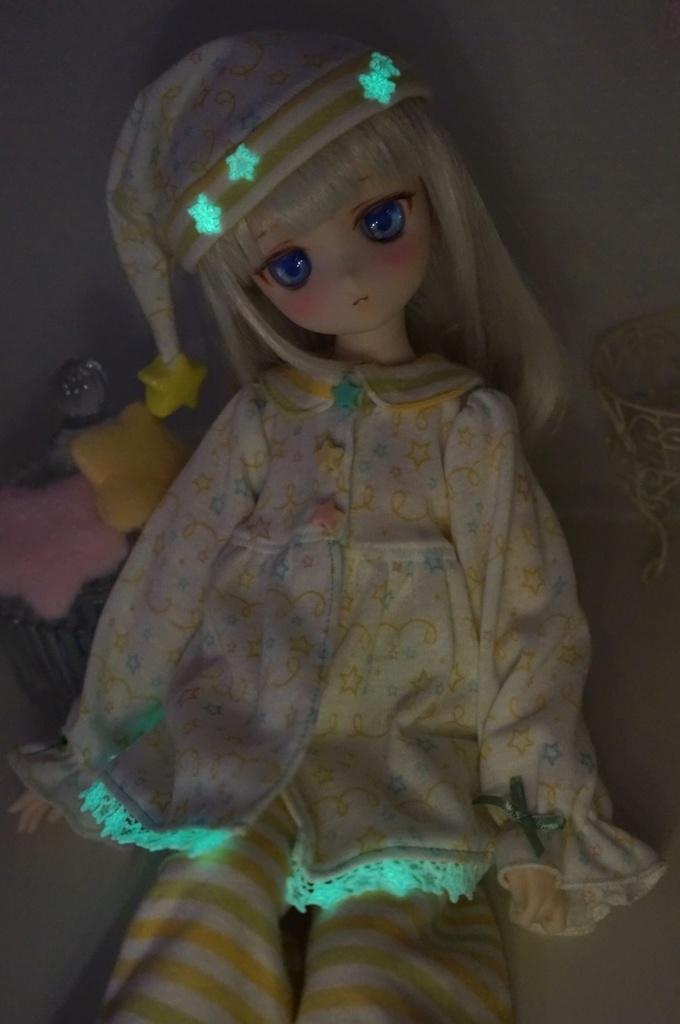 光るお星さまパジャマ【ピンク】(MDDサイズ)