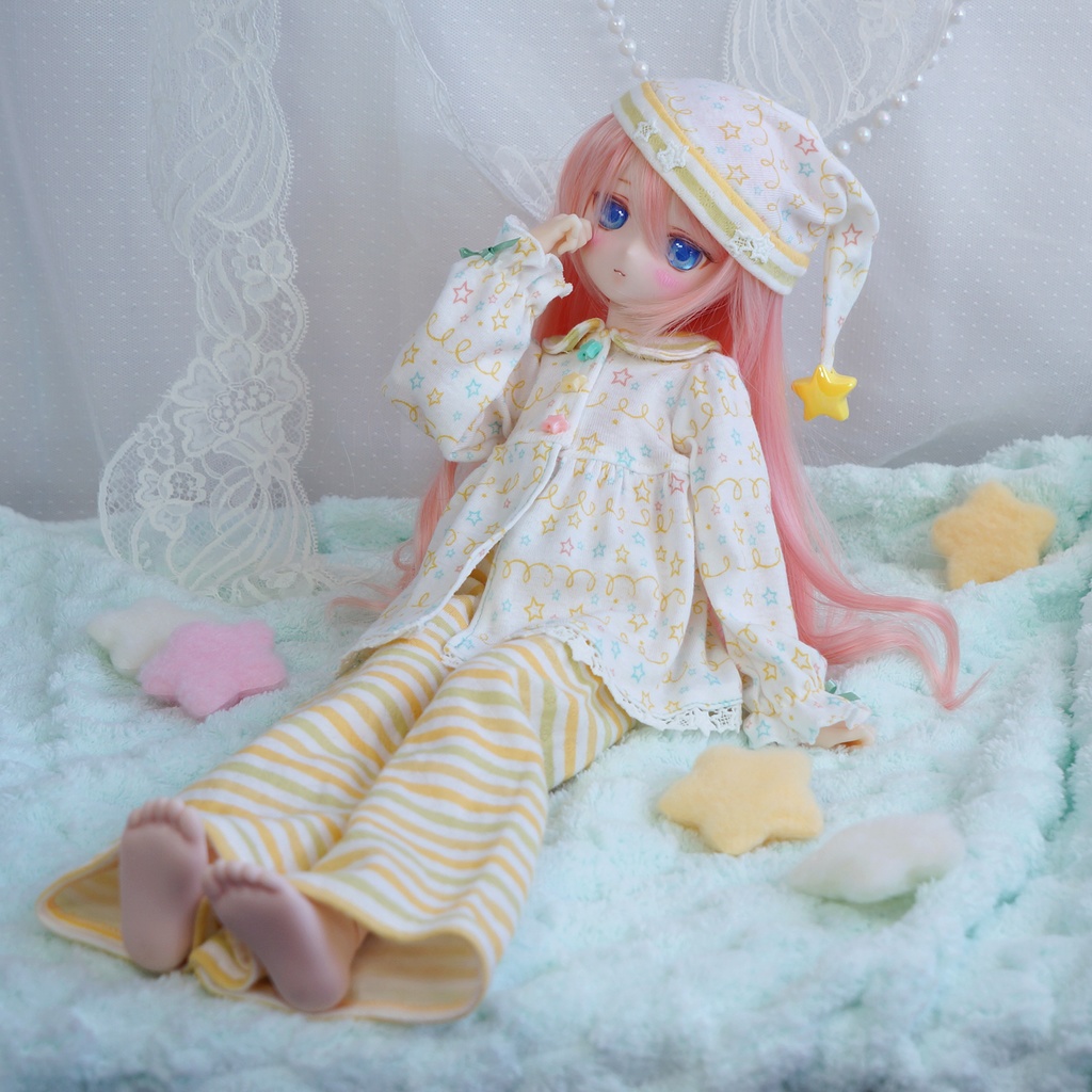 光るお星さまパジャマ【イエロー】(MDDサイズ)