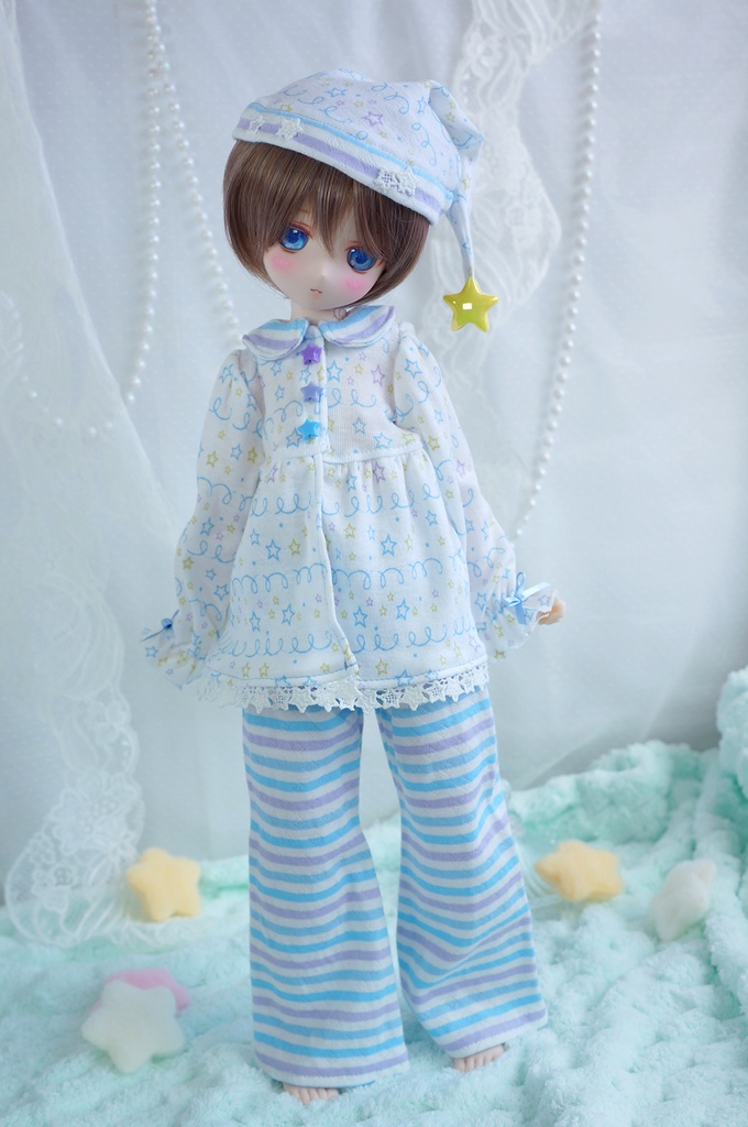 光るお星さまパジャマ【ブルー】