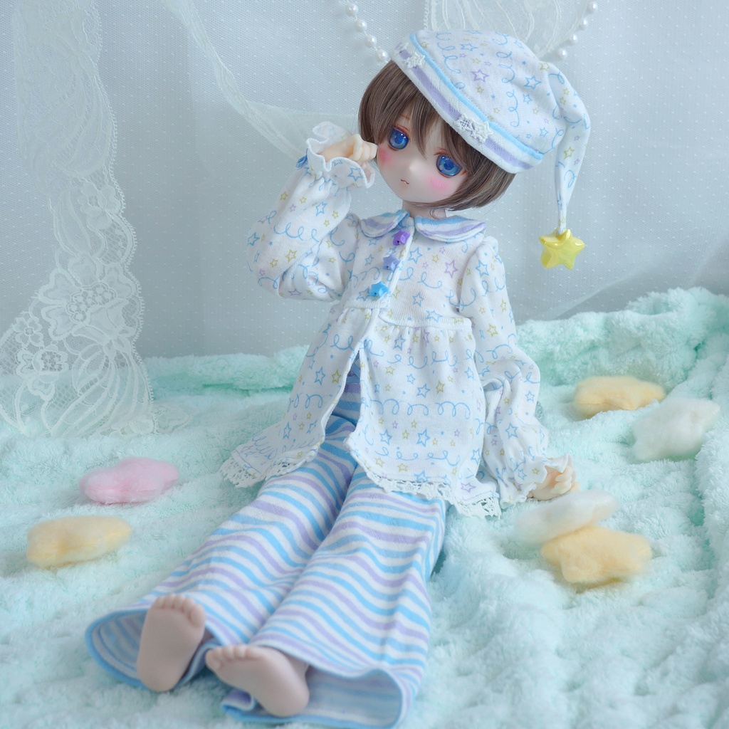 光るお星さまパジャマ【ブルー】