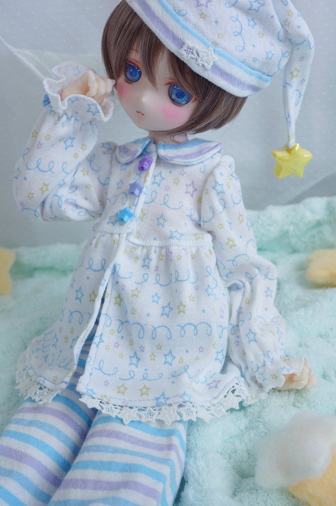 光るお星さまパジャマ【ブルー】