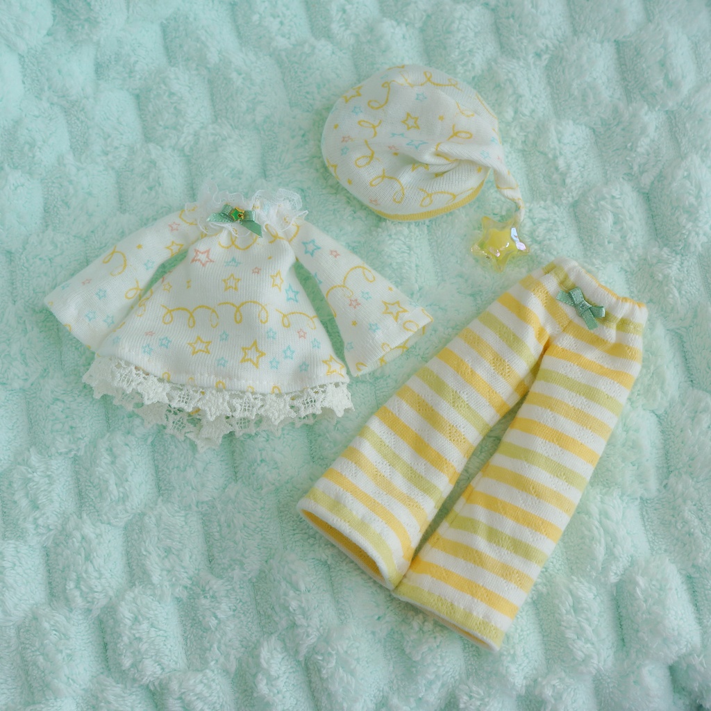 光るお星さまパジャマ【黄色】【1/8サイズ】