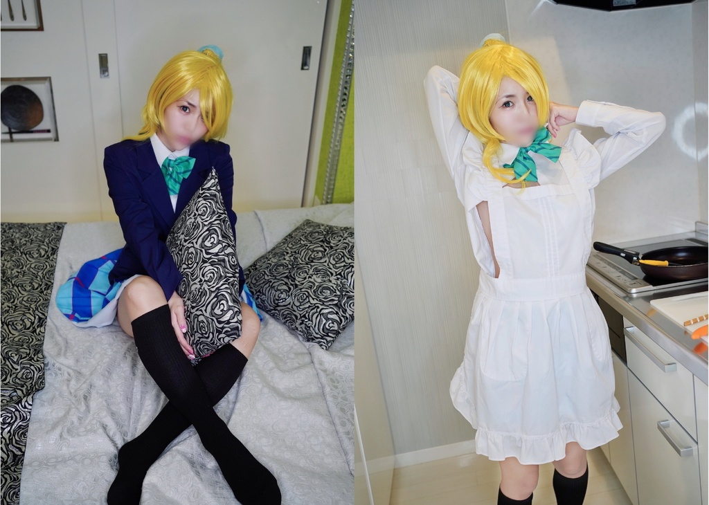 スクールアイドルの秘密撮影会1　制服＋エプロン