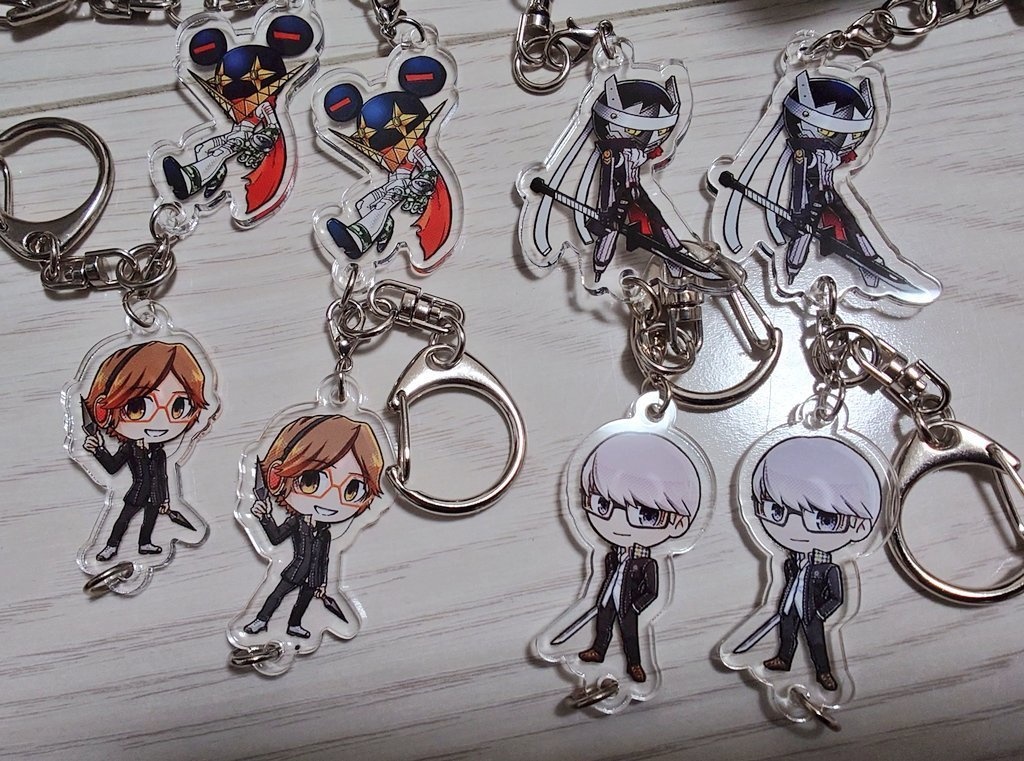 連結アクリルキーホルダー