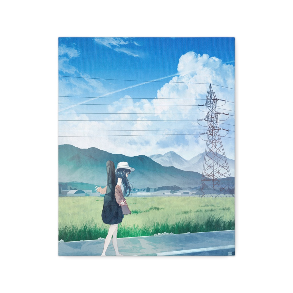 「夏かしむ」キャンバス