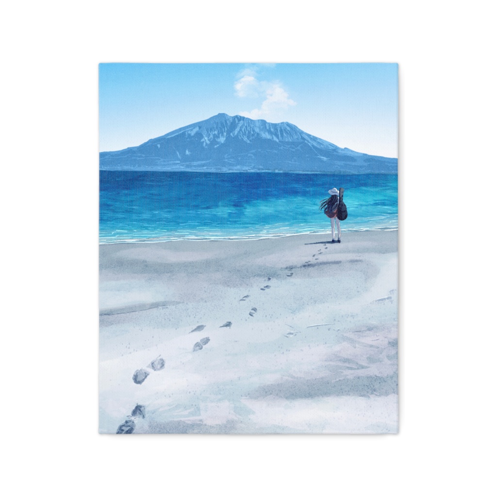「桜島」キャンバス