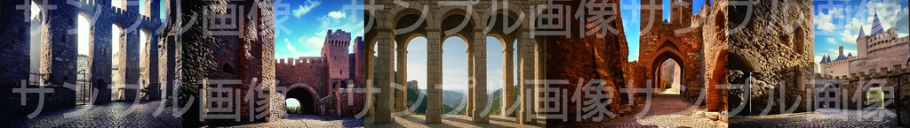 25枚 フィギュア撮影用 背景素材 ファンタジー 城壁