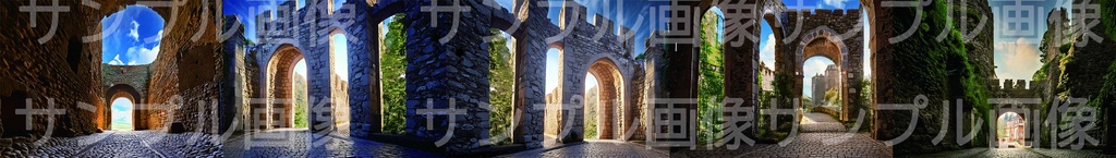 25枚 フィギュア撮影用 背景素材 ファンタジー 城壁