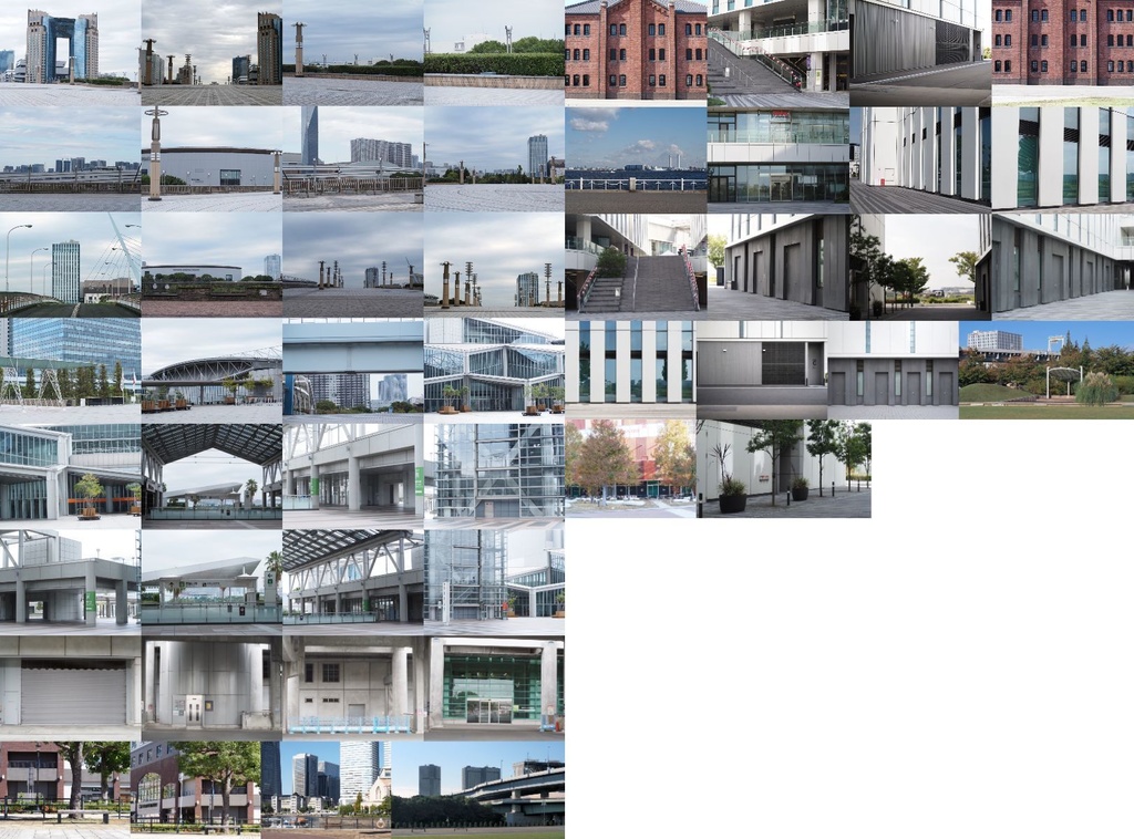 51枚 フィギュア撮影 ジオラマ撮影 背景素材 屋外 建物 広場