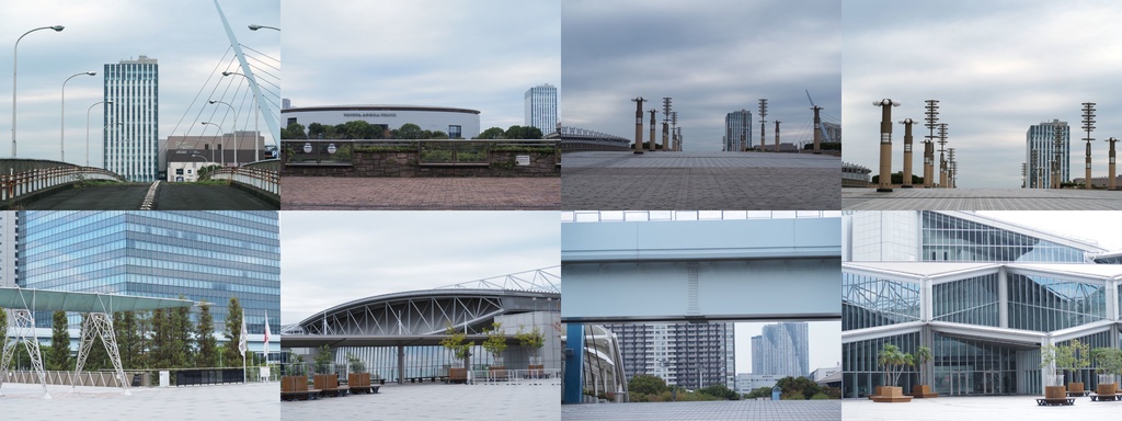 51枚 フィギュア撮影 ジオラマ撮影 背景素材 屋外 建物 広場