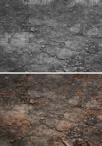 【A2サイズ】フィギュア撮影用 地面素材 2枚セット ジオラマ・ドール撮影用 D