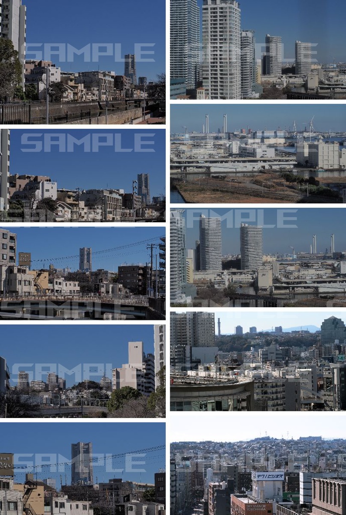 【70枚】ビル群 背景素材|豊洲・築地周辺他 都市風景|フィギュア撮影・TRPG・配信向け(商用利用OK)