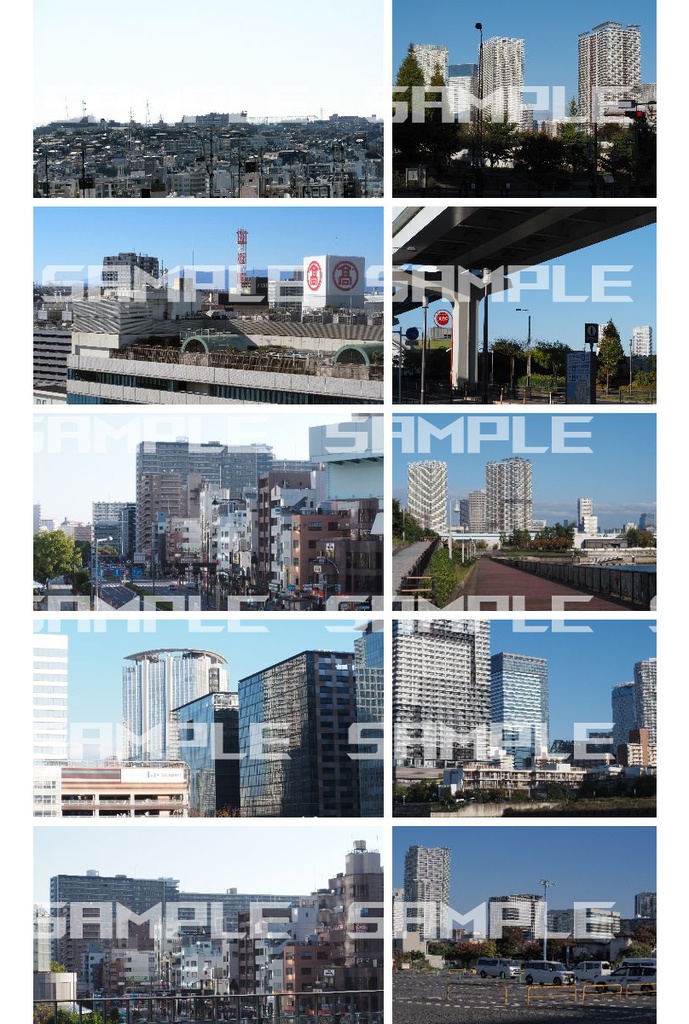 【70枚】ビル群 背景素材|豊洲・築地周辺他 都市風景|フィギュア撮影・TRPG・配信向け(商用利用OK)