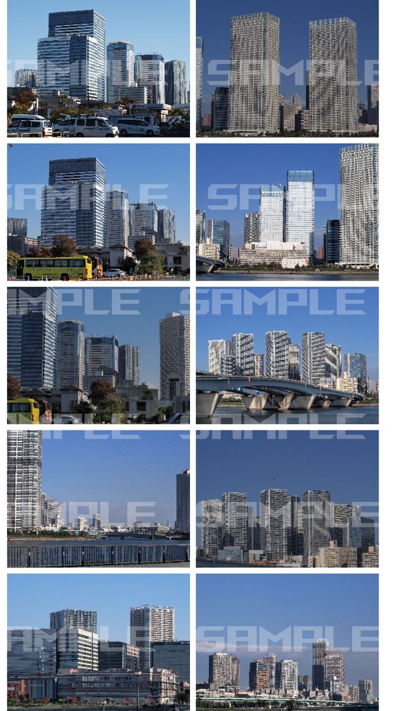 【70枚】ビル群 背景素材|豊洲・築地周辺他 都市風景|フィギュア撮影・TRPG・配信向け(商用利用OK)