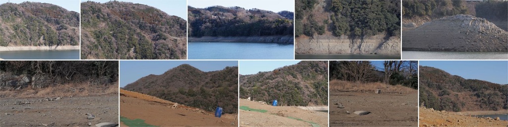 【73枚セット】津久井湖 自然・湖畔背景素材 ロイヤリティフリー 高解像度JPEG フィギュア撮影 ジオラマ 特撮風 山 岩場 荒野 背景画像 【73枚】フィギュア撮影用 自然・湖畔背景素材セット|津久井湖・山・岩場・荒野風|商用利用可