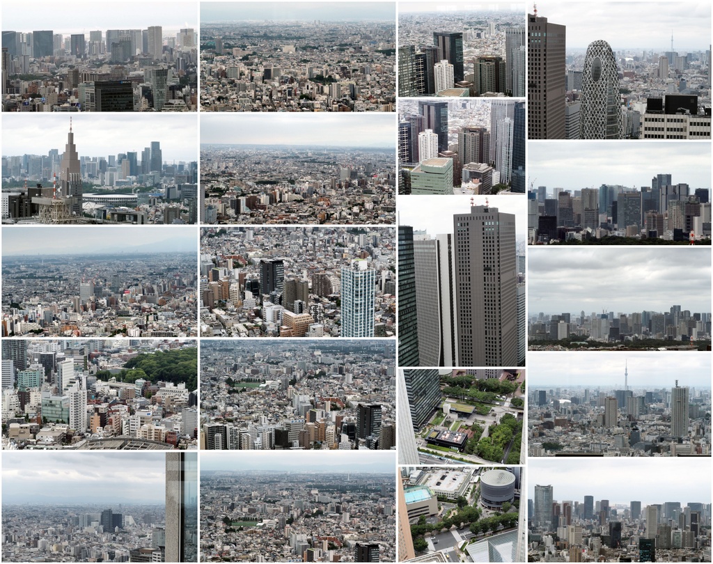 【約100枚】フィギュア撮影用 新宿の風景背景素材セット|新宿都庁展望室から見た高層ビル・街並み|商用利用可