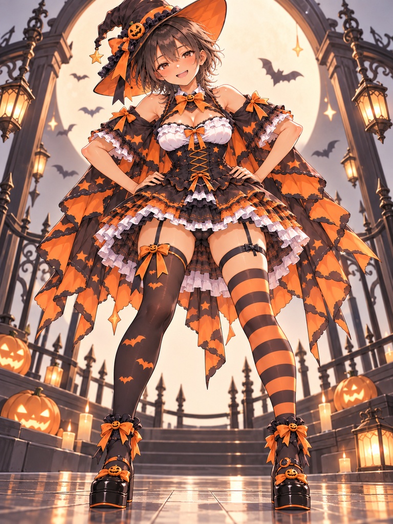 朝霧凛葉のハロウィンな1日|AIイラストCG集 全68枚