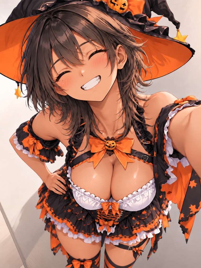 朝霧凛葉のハロウィンな1日｜AIイラストCG集 全68枚