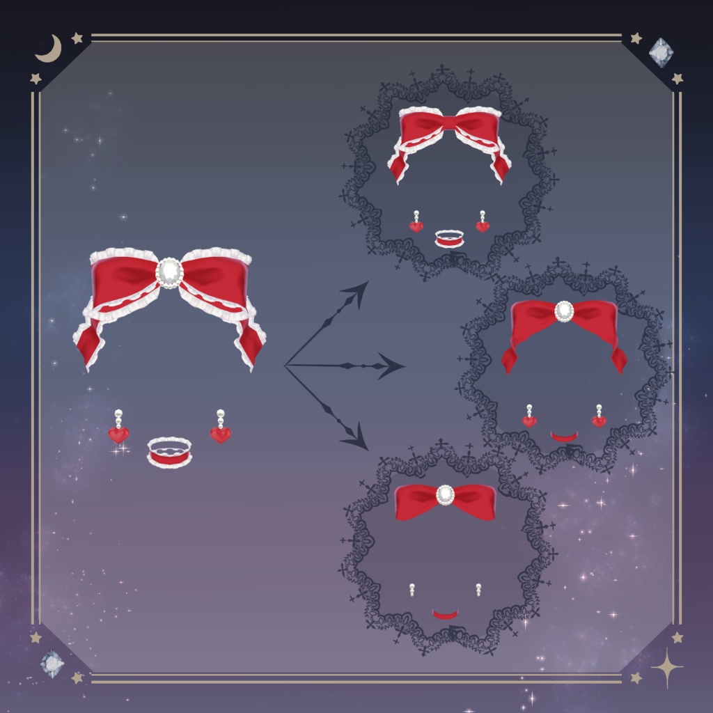 Frill Ribbon Accessory Set