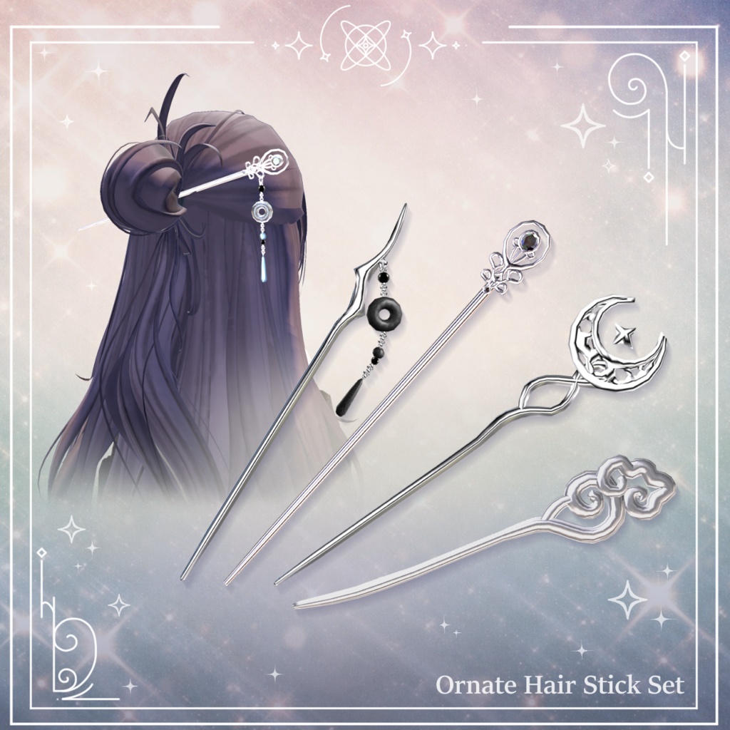 Ornate Hair Stick Set