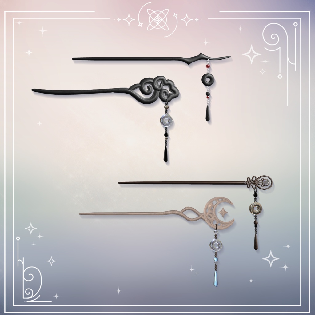 Ornate Hair Stick Set