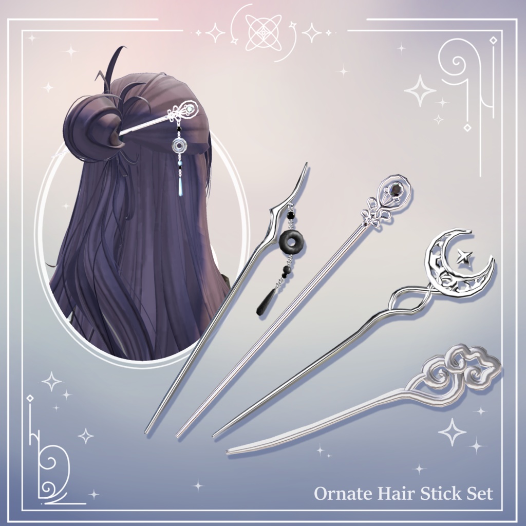 Ornate Hair Stick Set