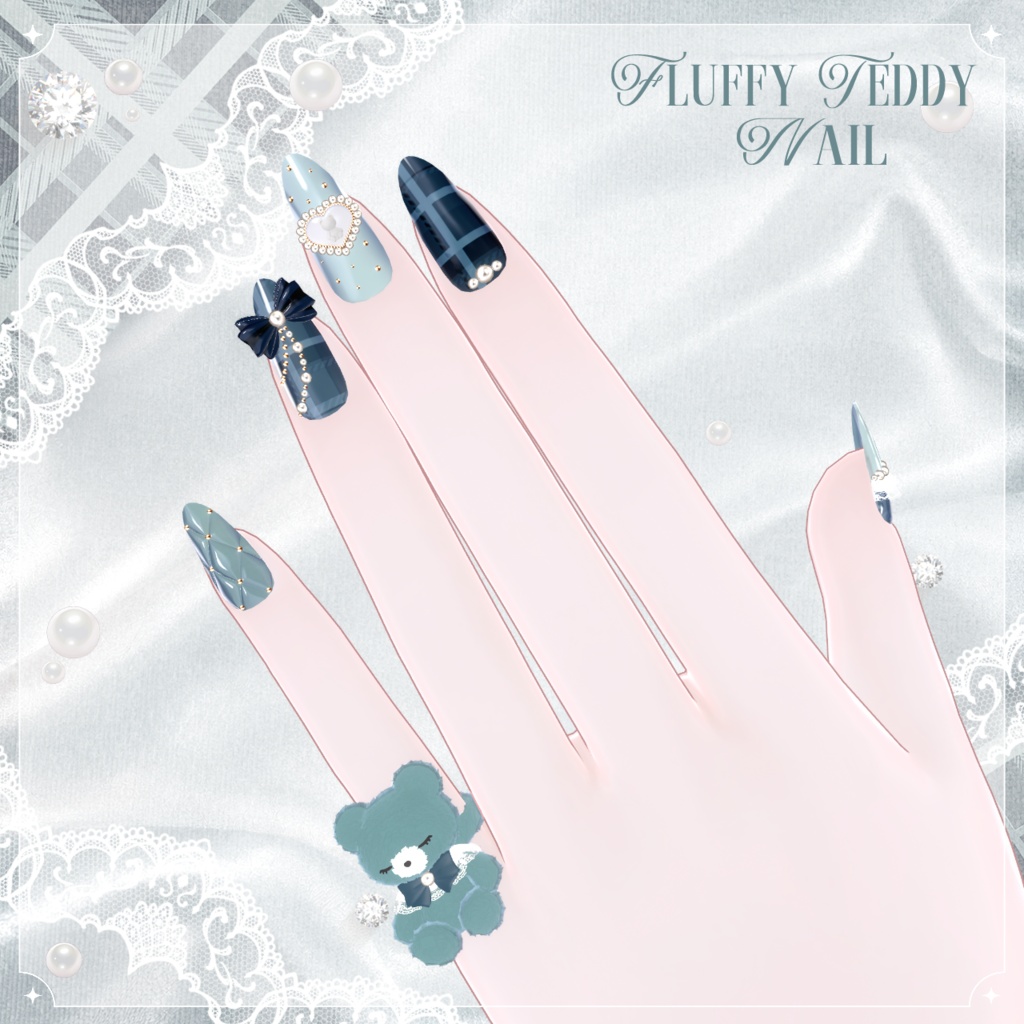 Fluffy Teddy Nail【支援版にのみEarring&Ring同梱】