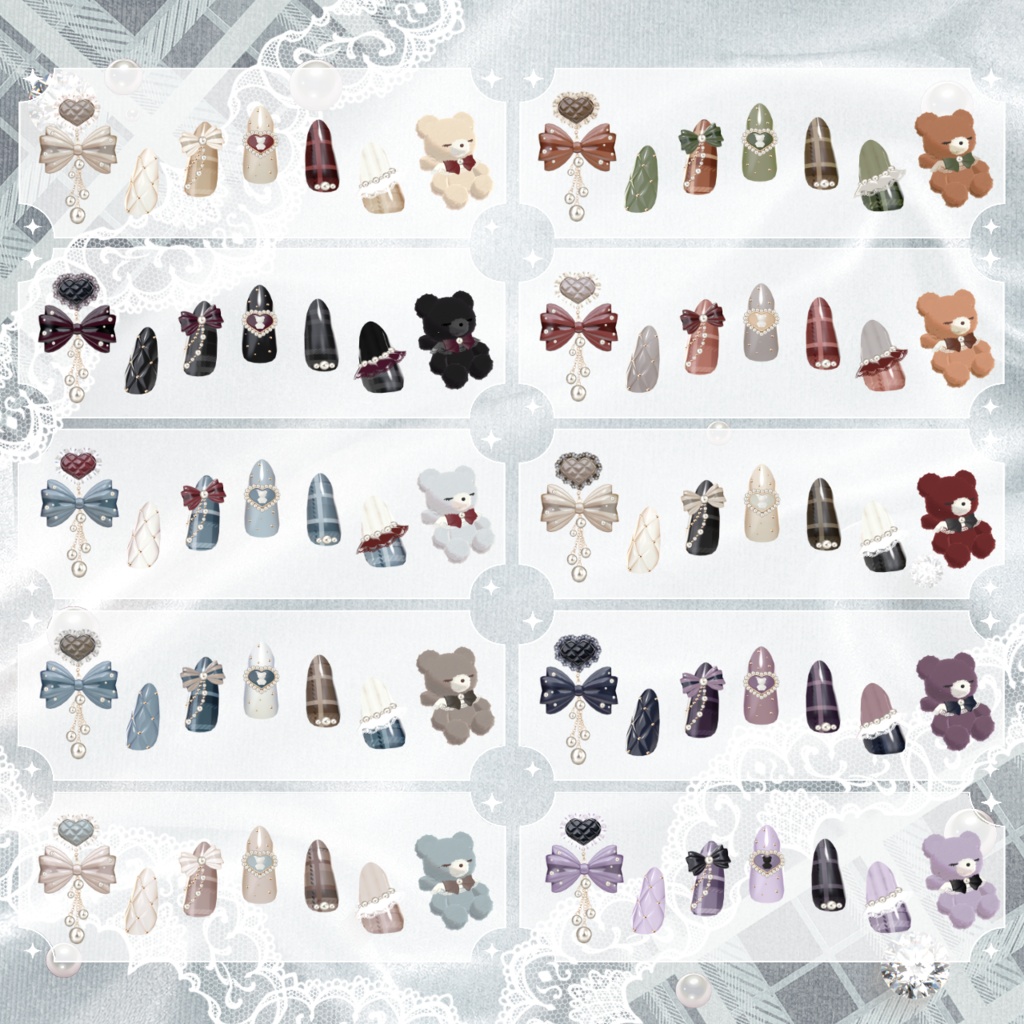 Fluffy Teddy Nail【支援版にのみEarring&Ring同梱】