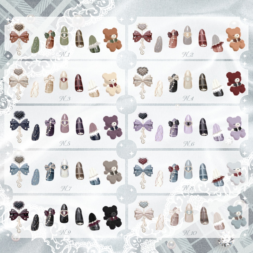 Fluffy Teddy Nail【支援版にのみEarring&Ring同梱】
